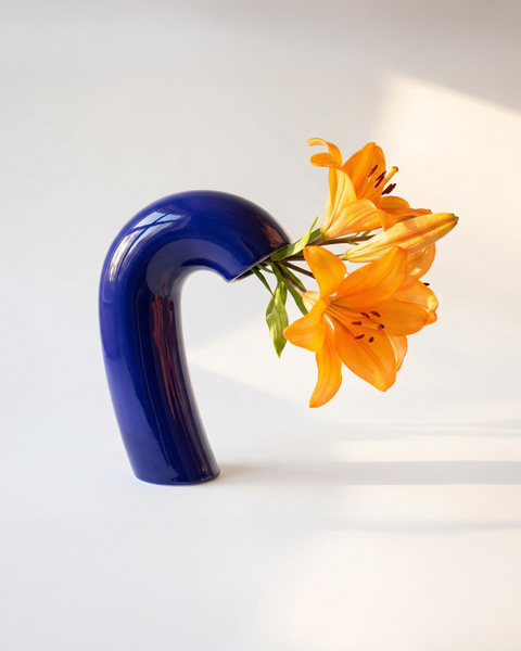 VITA Vase in Cobalt Blue
