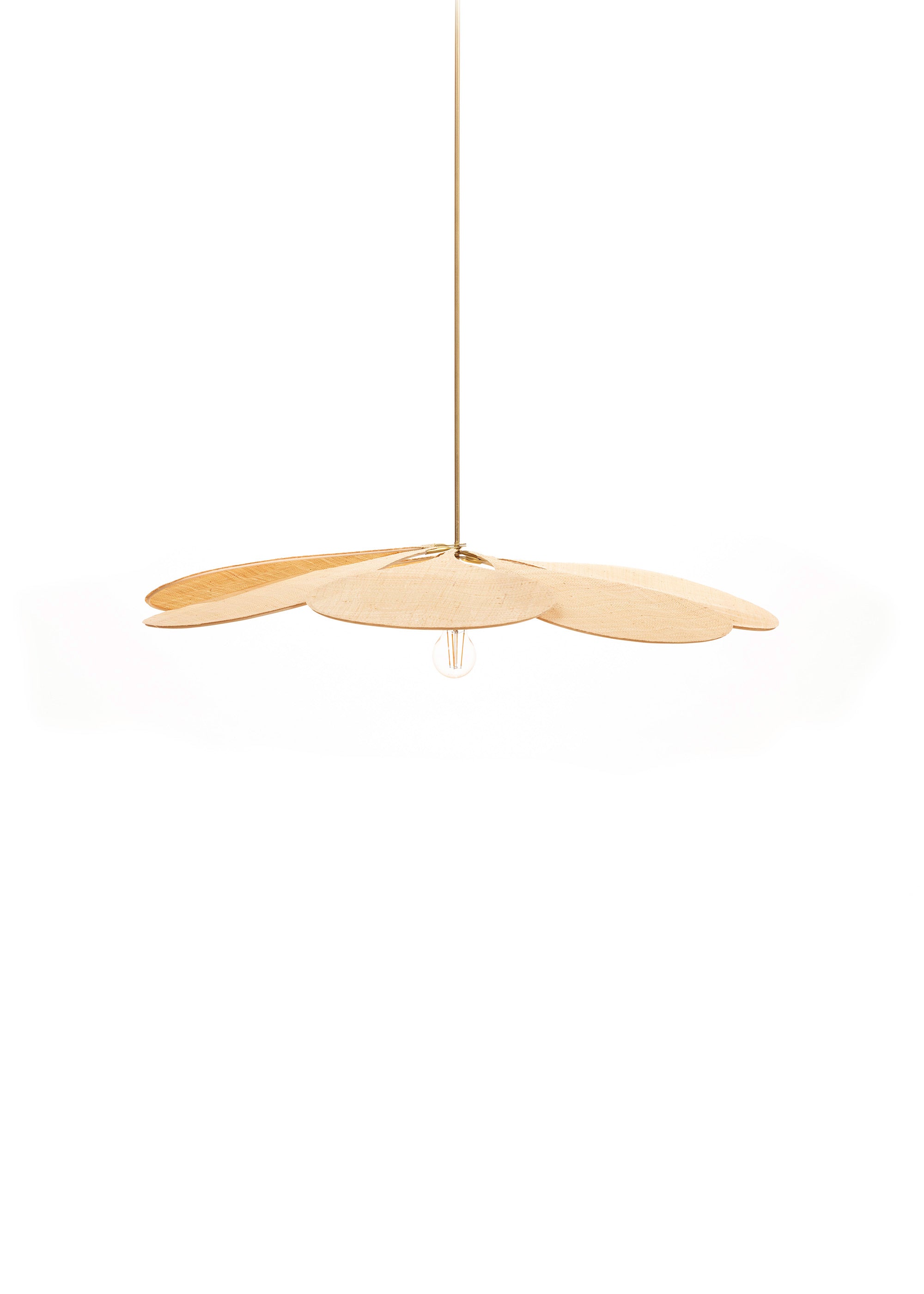 Pale Originelle Raffia Fibres Ceiling Light