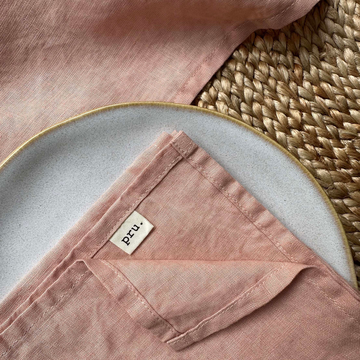100% Linen Napkins OEKO-TEX® Certified – Faded Blush X2