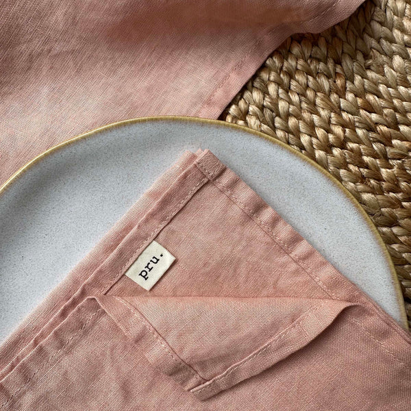 100% Linen Napkins OEKO-TEX® Certified – Faded Blush X2