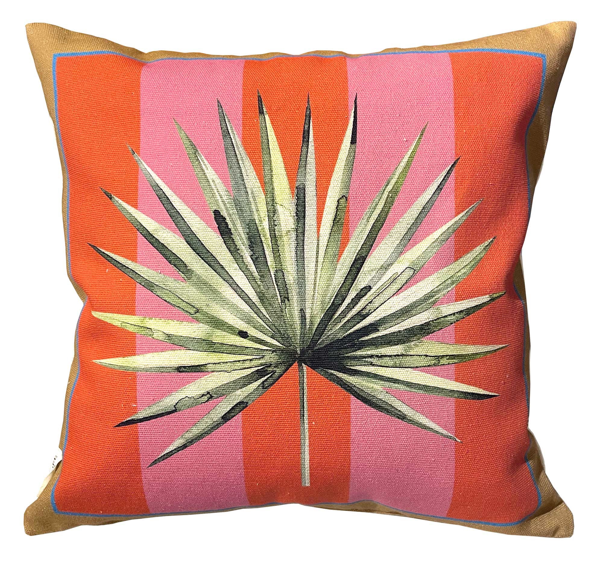 The Palm Pink Throw Pillow