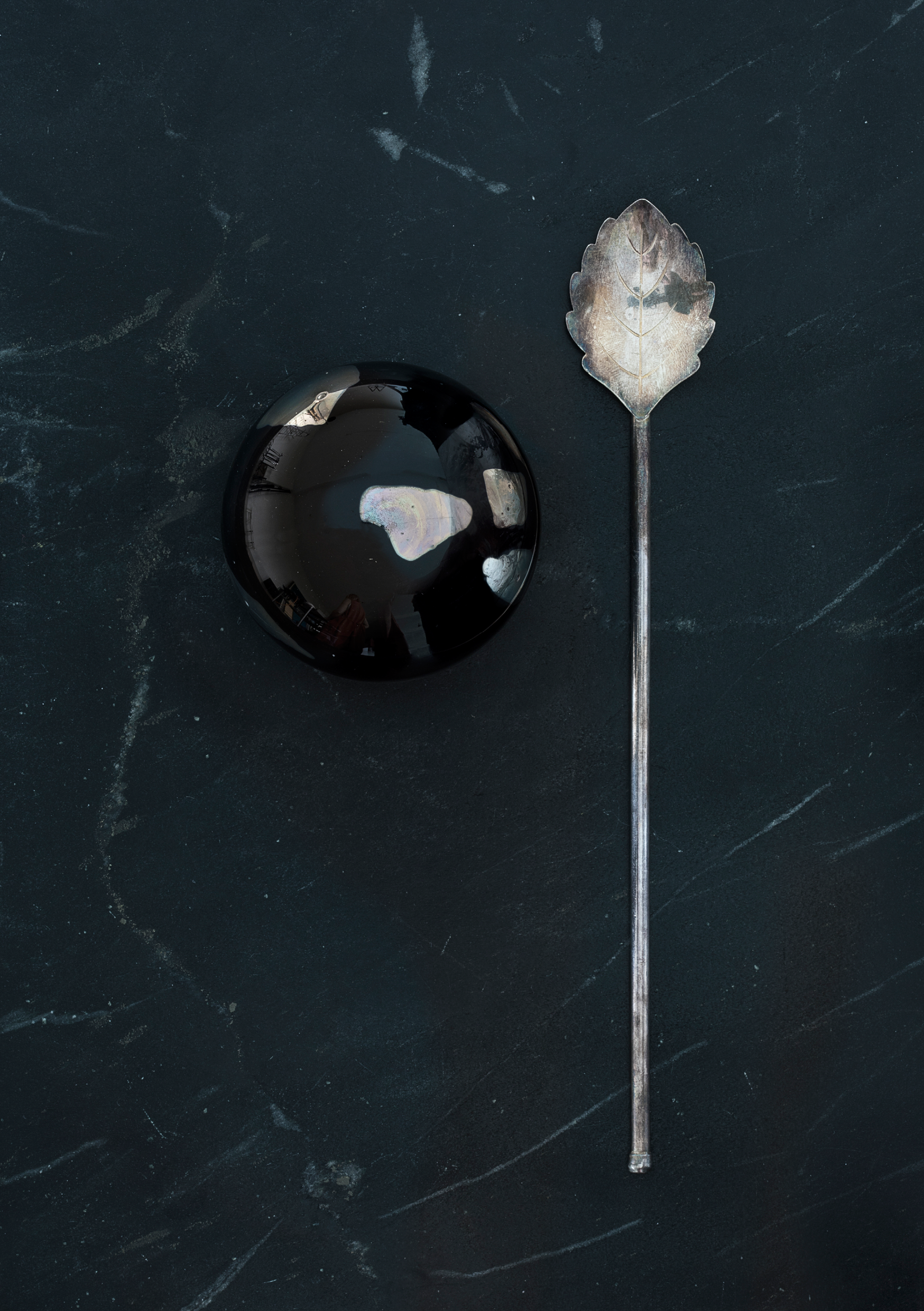 "Black Metallic Pearl" Paperweight