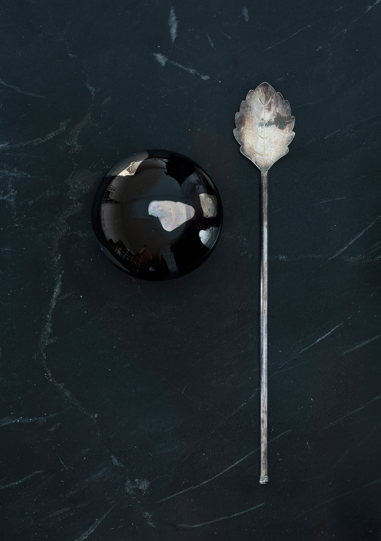 "Black Metallic Pearl" Paperweight