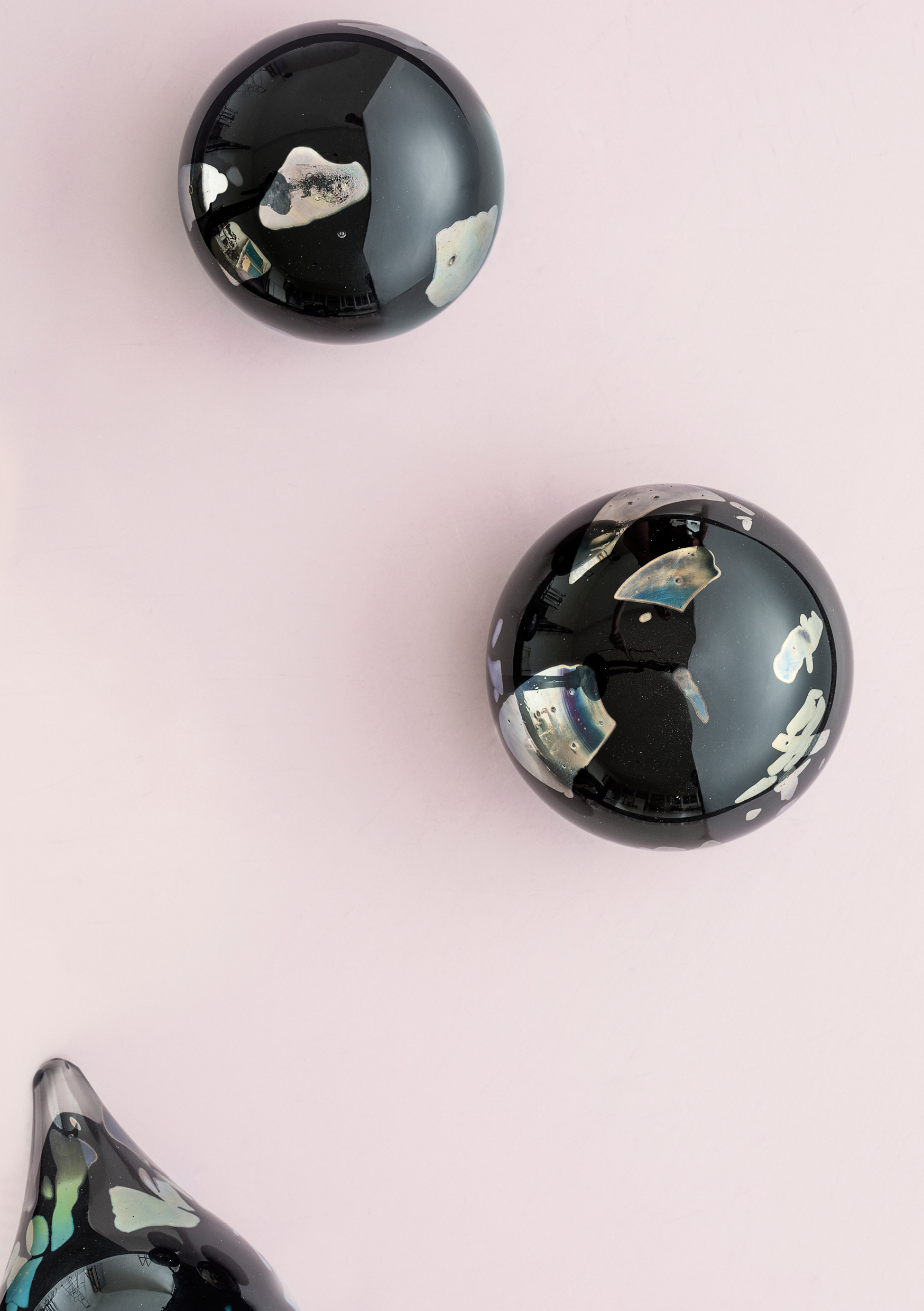 "Black Rainbow Drop" Paperweight