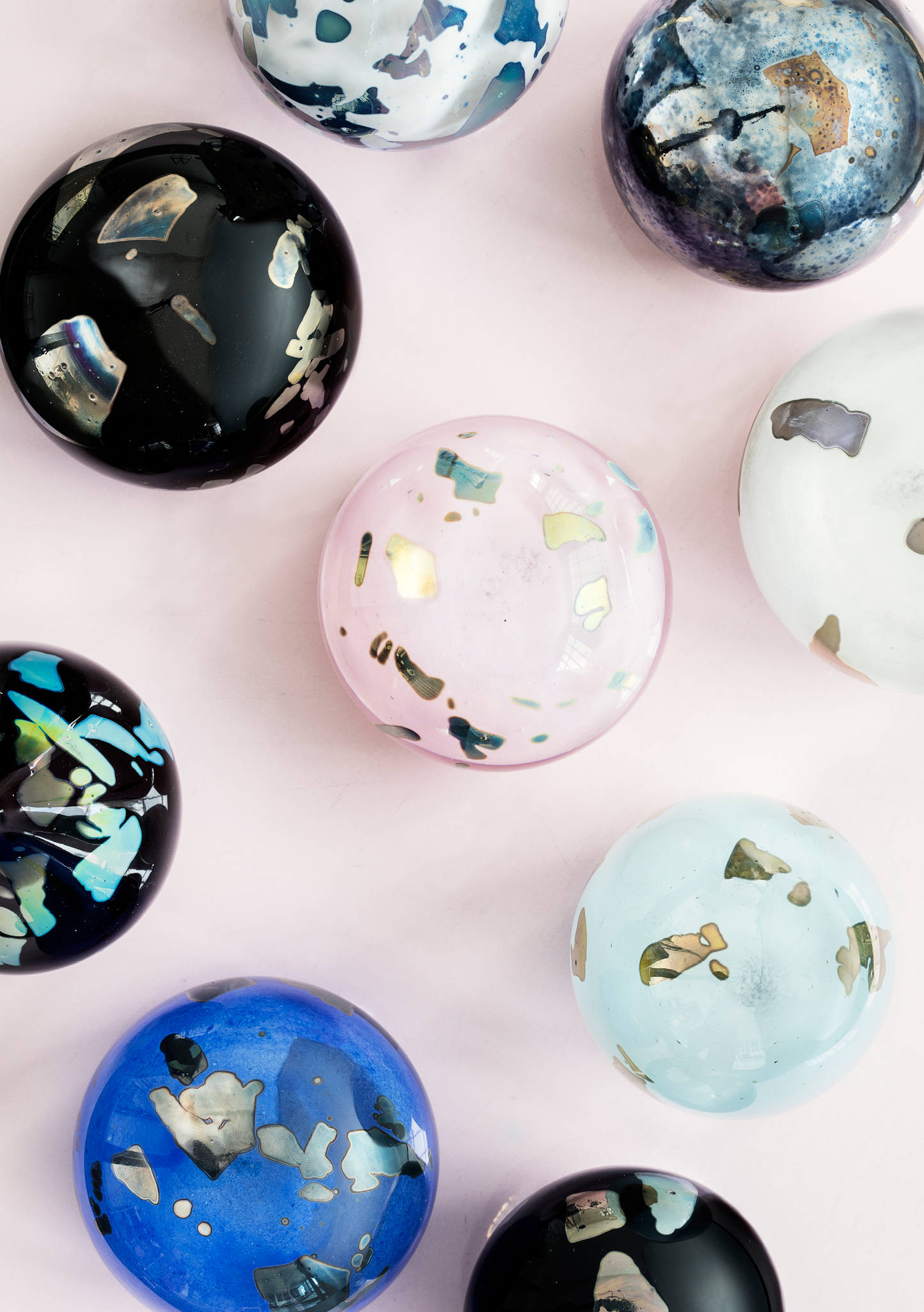 "White Rainbow Drop" Paperweight