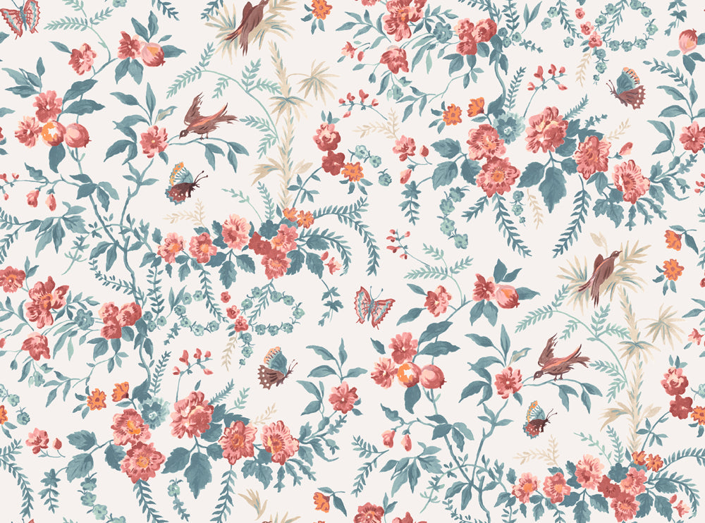 Wallpaper - Papillon Teal