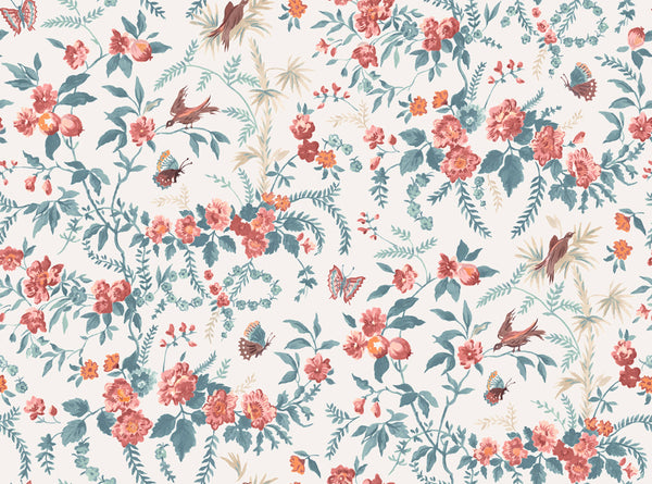 Wallpaper - Papillon Teal