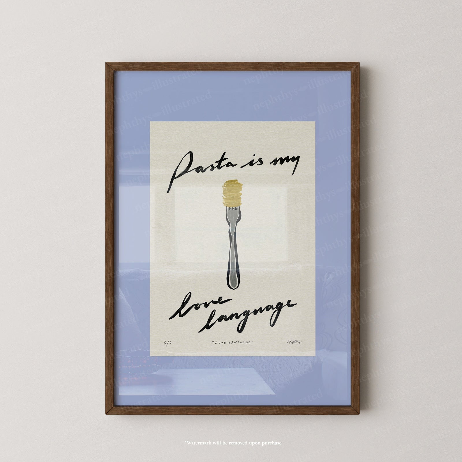 Pasta Is My Love Language Print