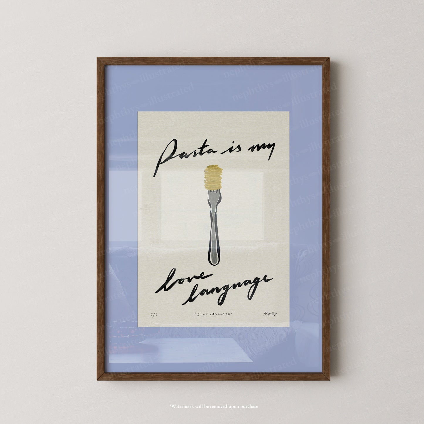 Pasta Is My Love Language Print