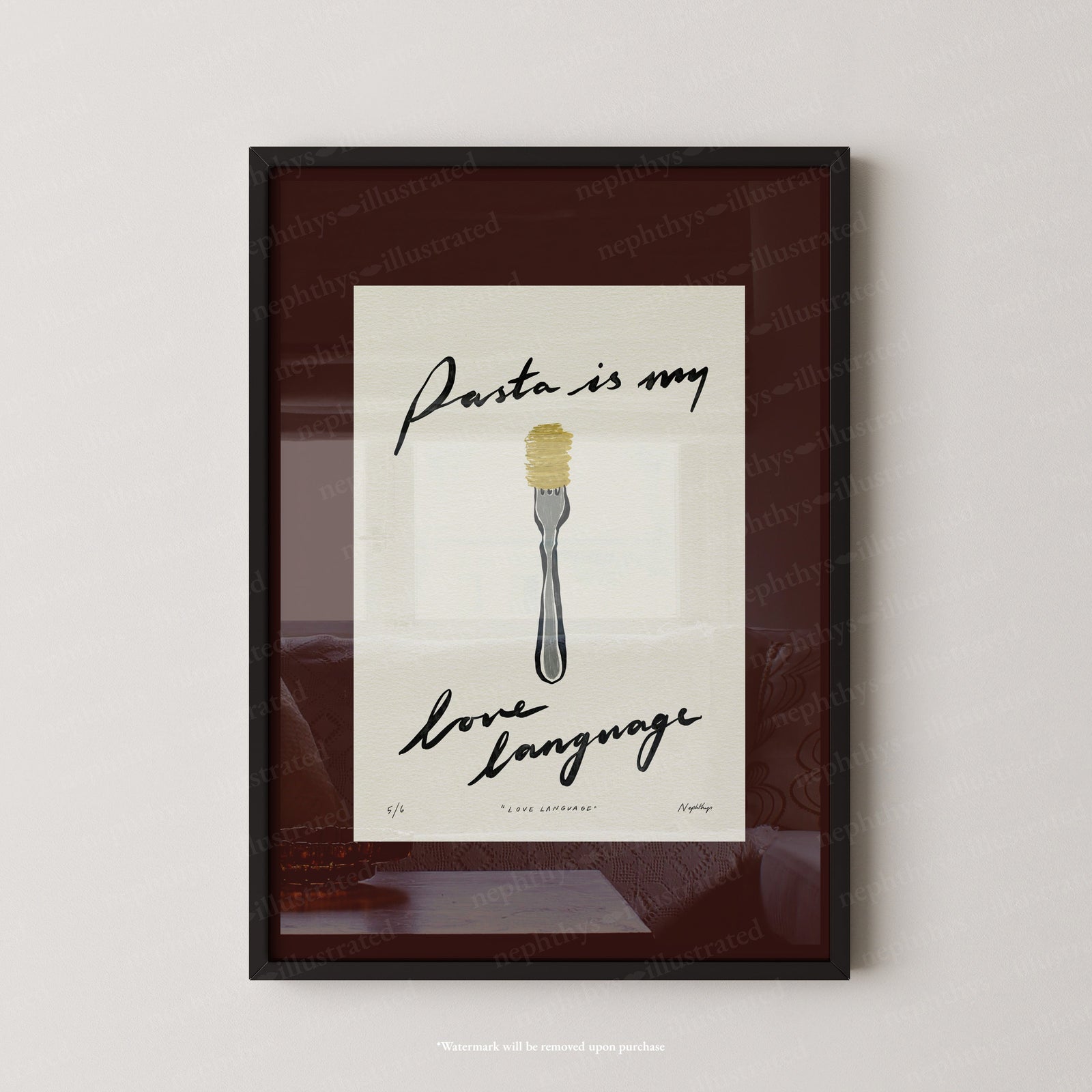 Pasta Is My Love Language Print