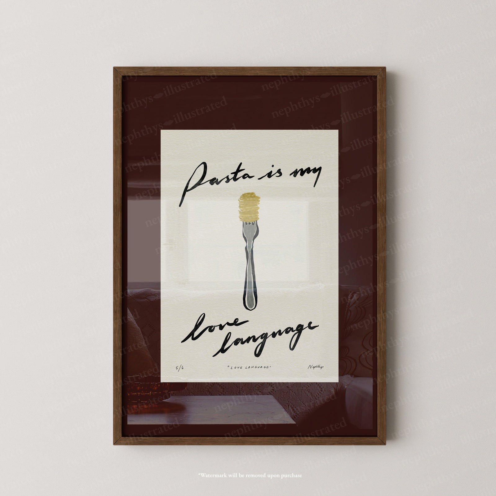Pasta Is My Love Language Print