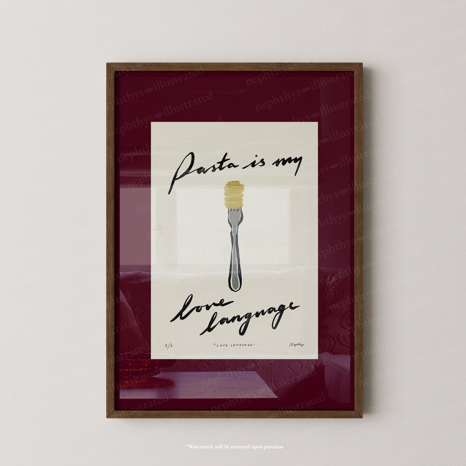 Pasta Is My Love Language Print