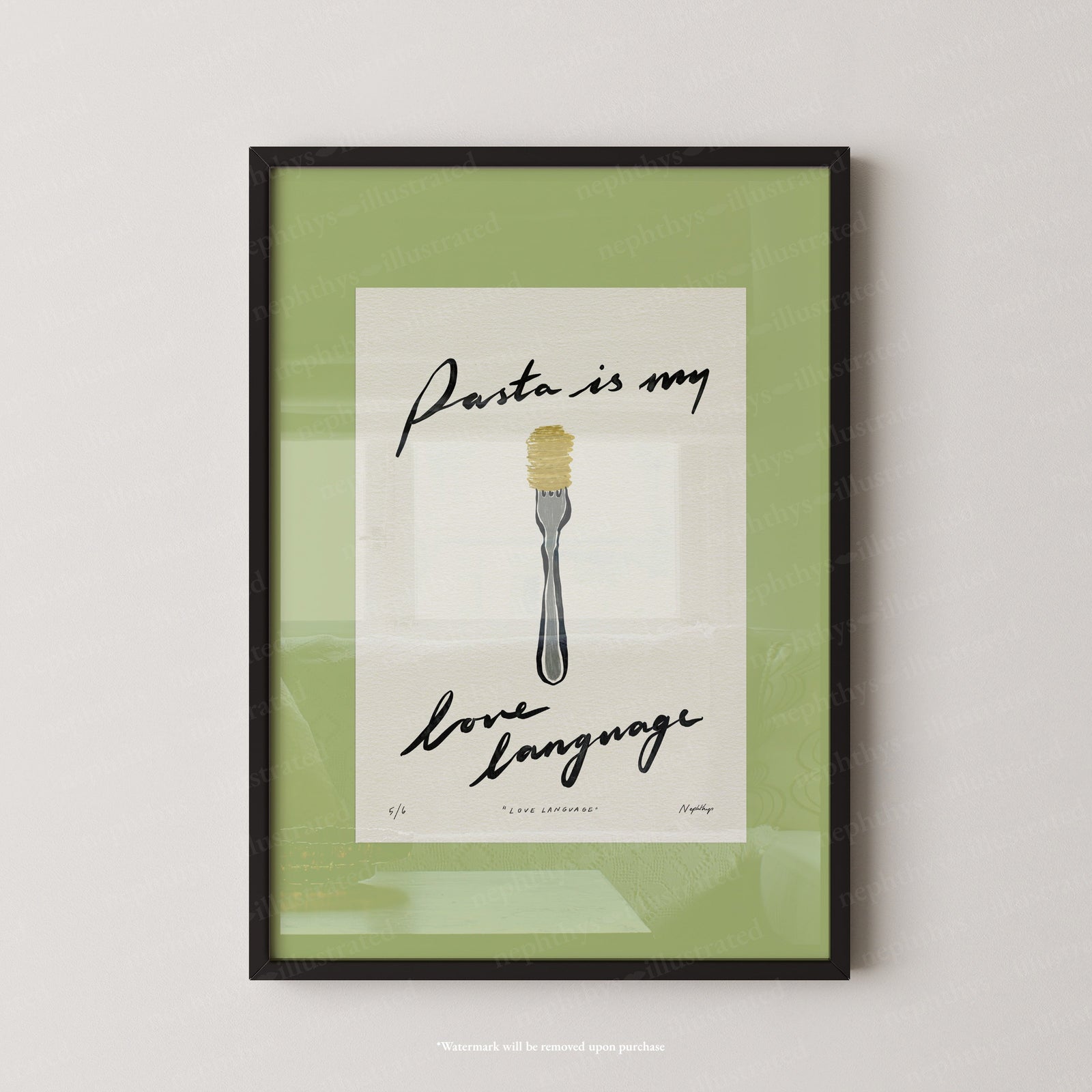 Pasta Is My Love Language Print