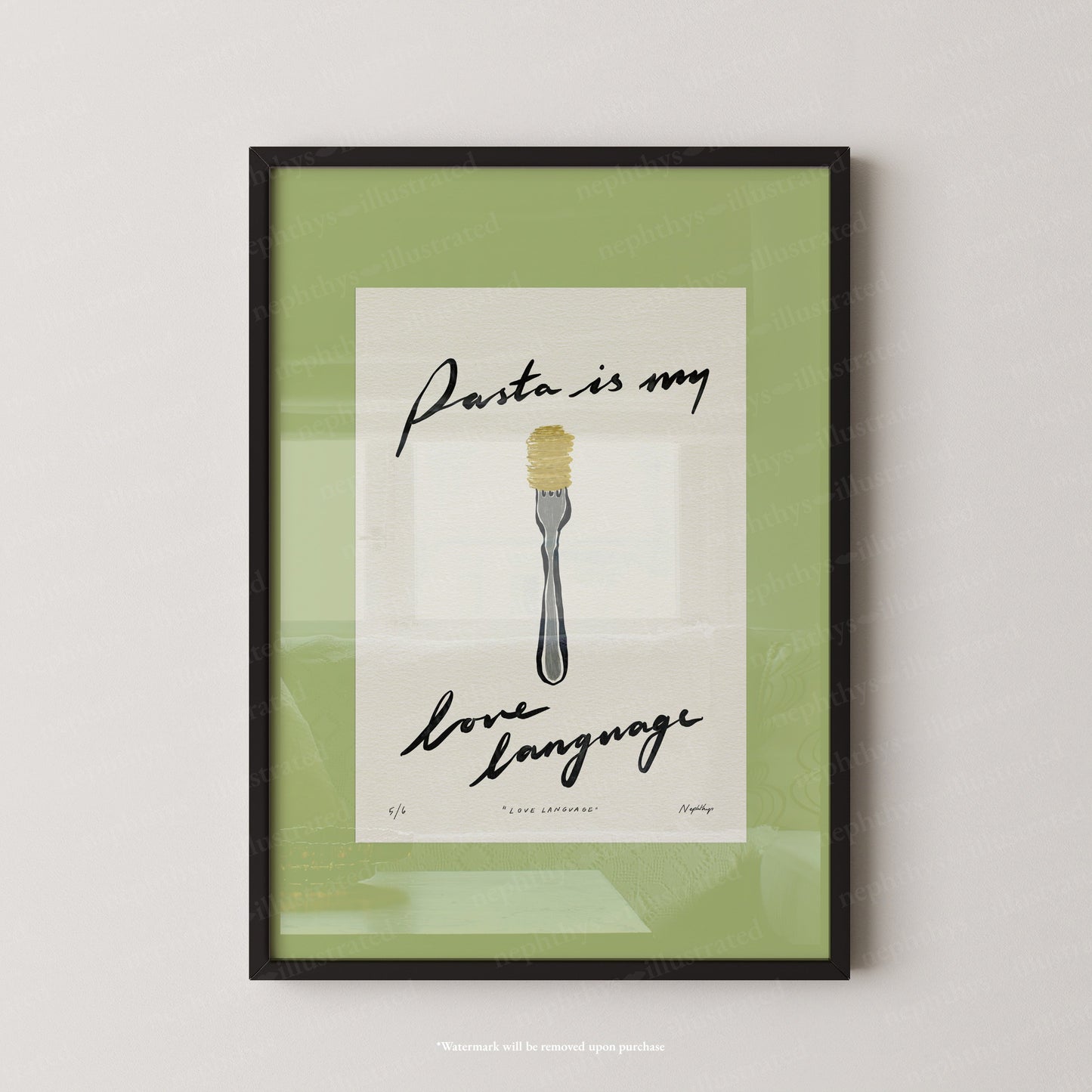 Pasta Is My Love Language Print