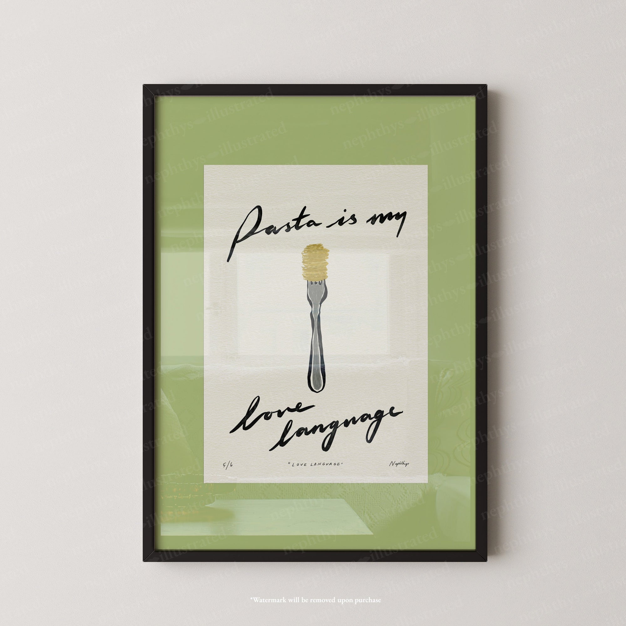 Pasta Is My Love Language Print