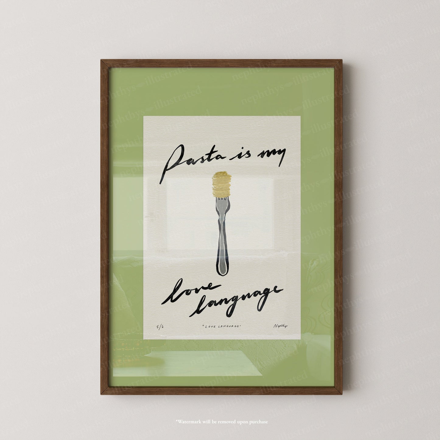 Pasta Is My Love Language Print