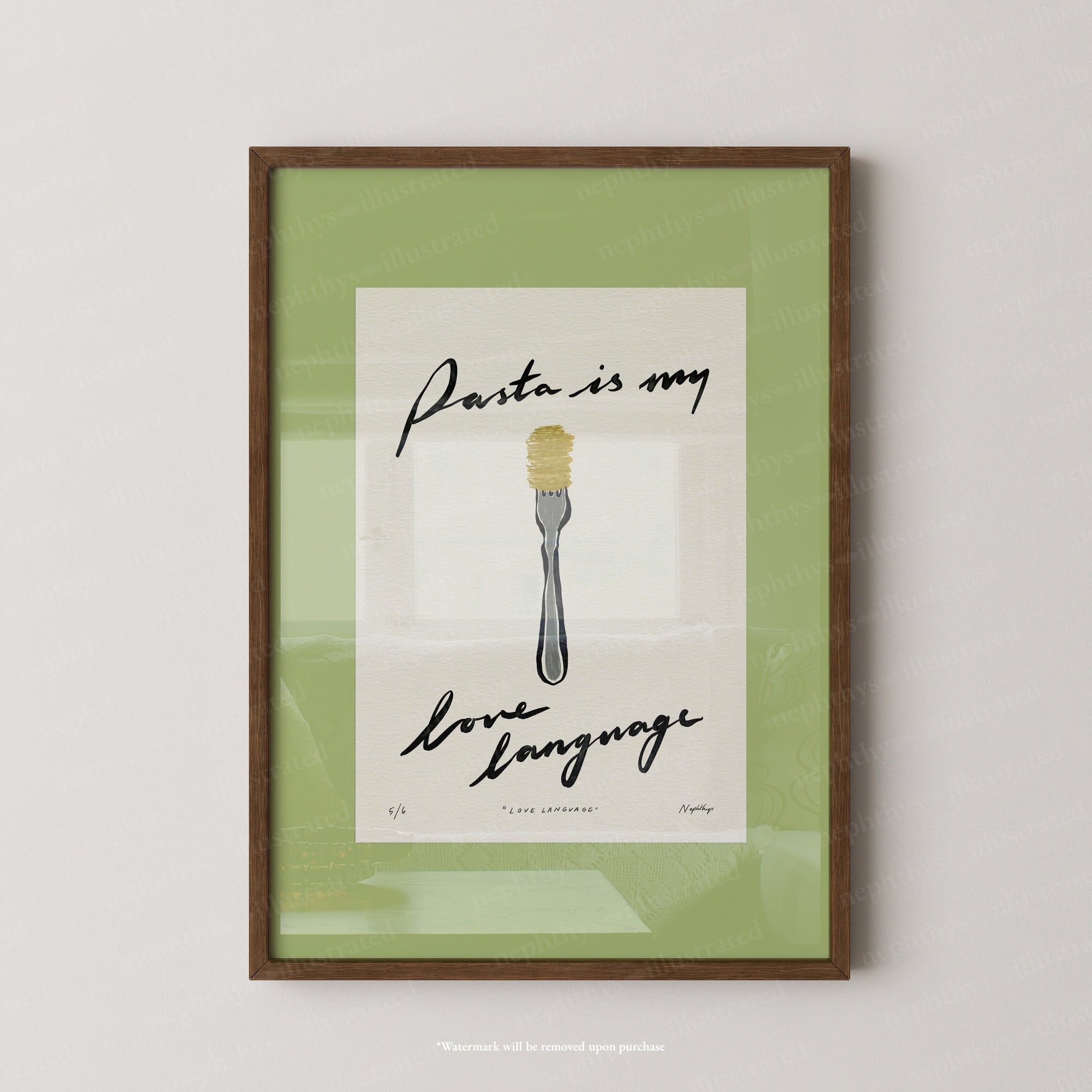Pasta Is My Love Language Print