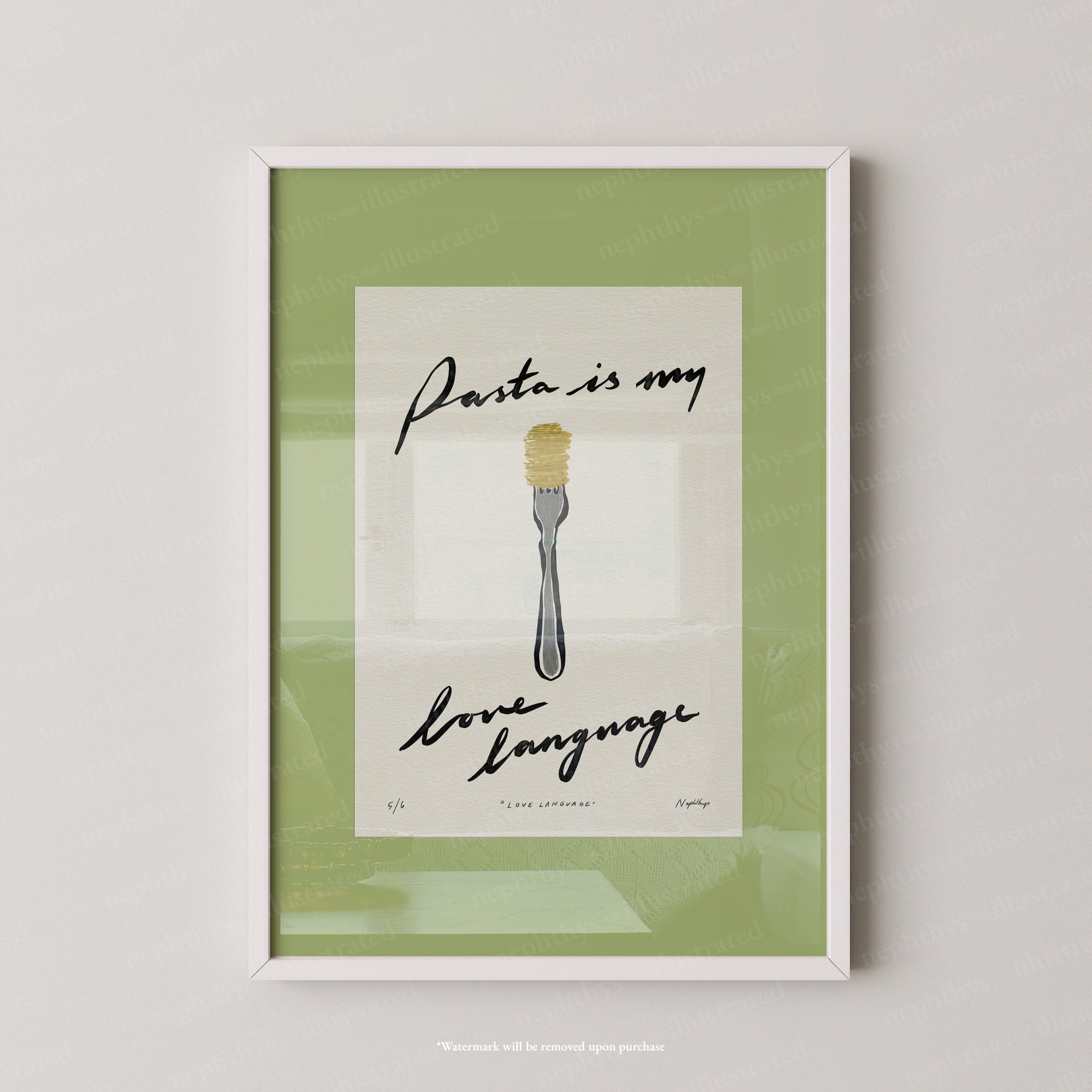 Pasta Is My Love Language Print