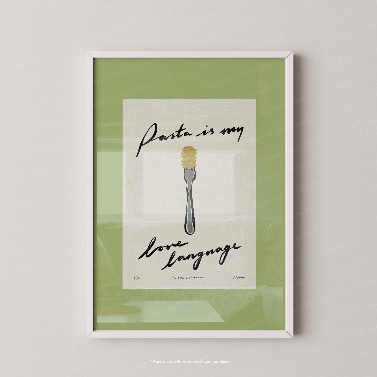 Pasta Is My Love Language Print
