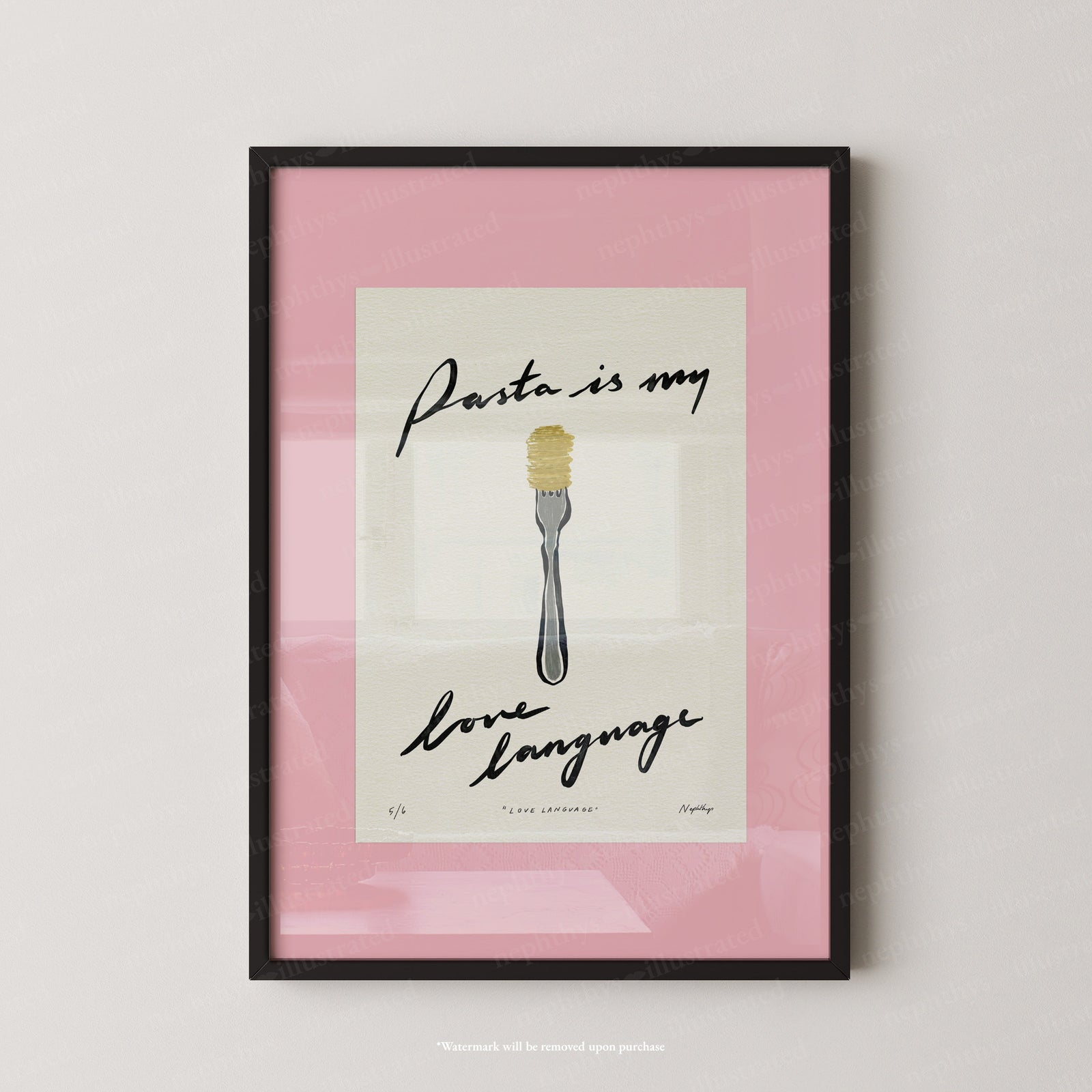 Pasta Is My Love Language Print