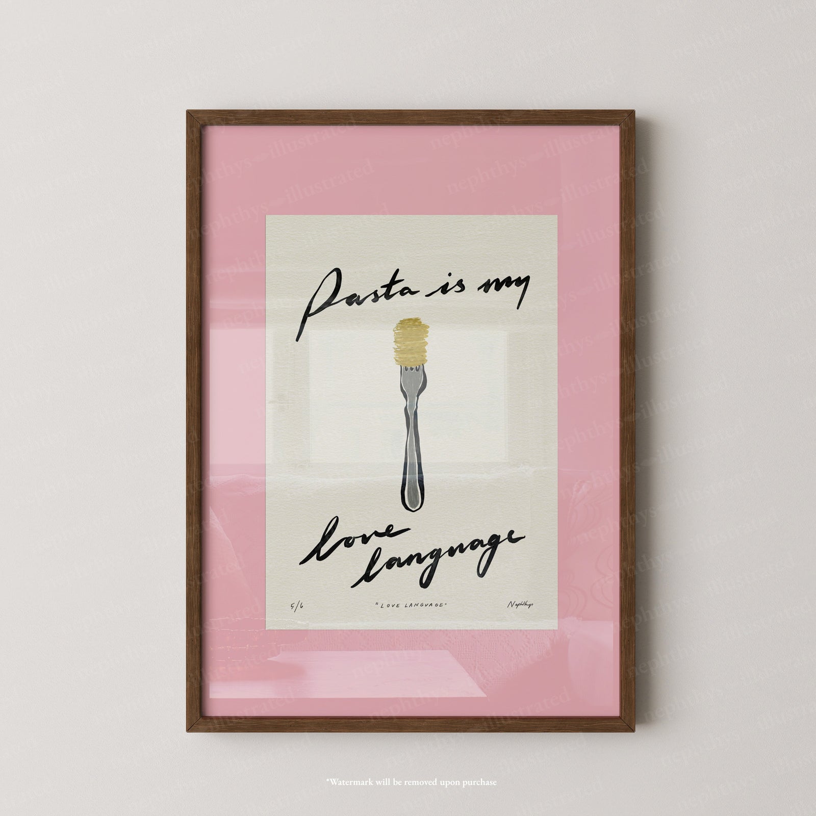 Pasta Is My Love Language Print