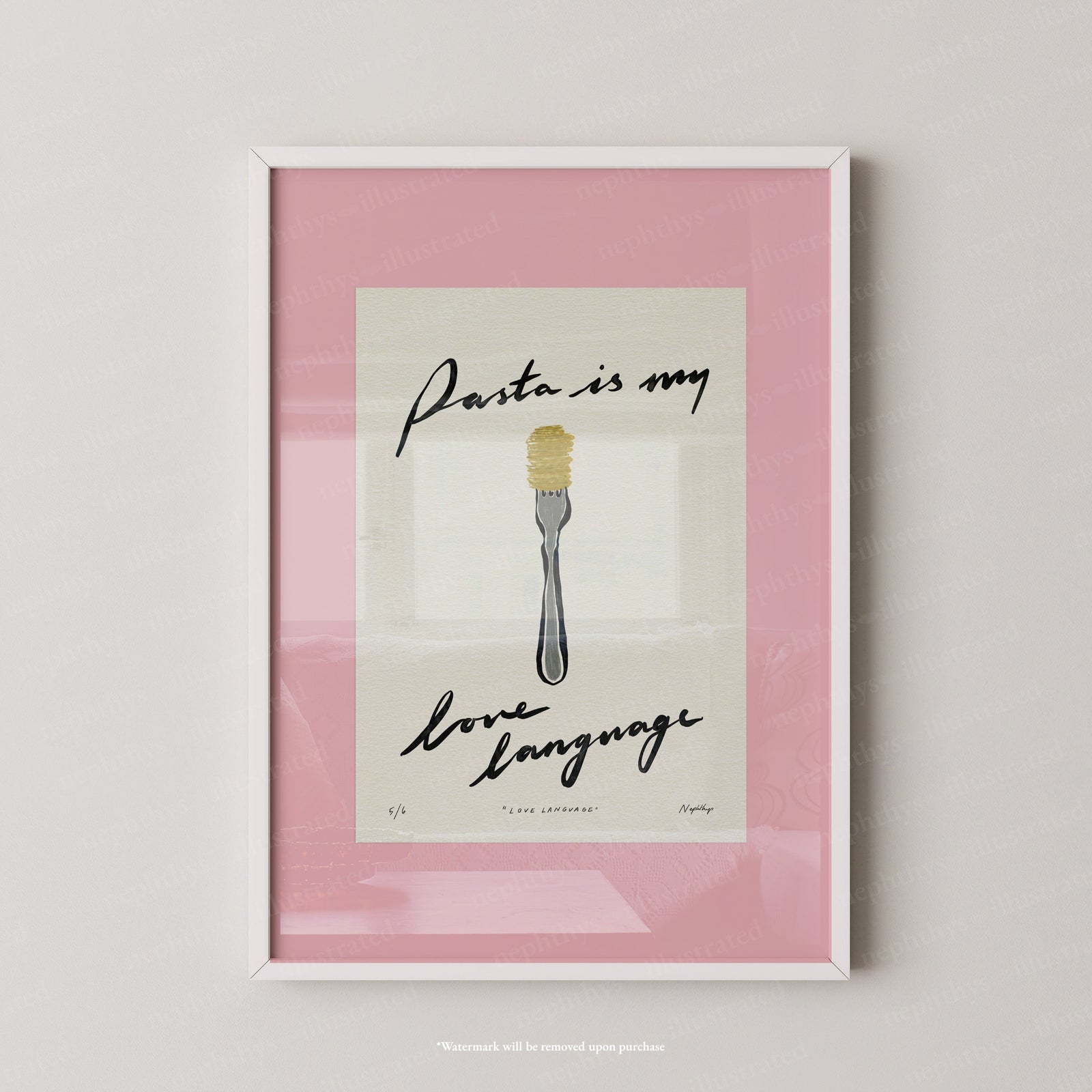 Pasta Is My Love Language Print
