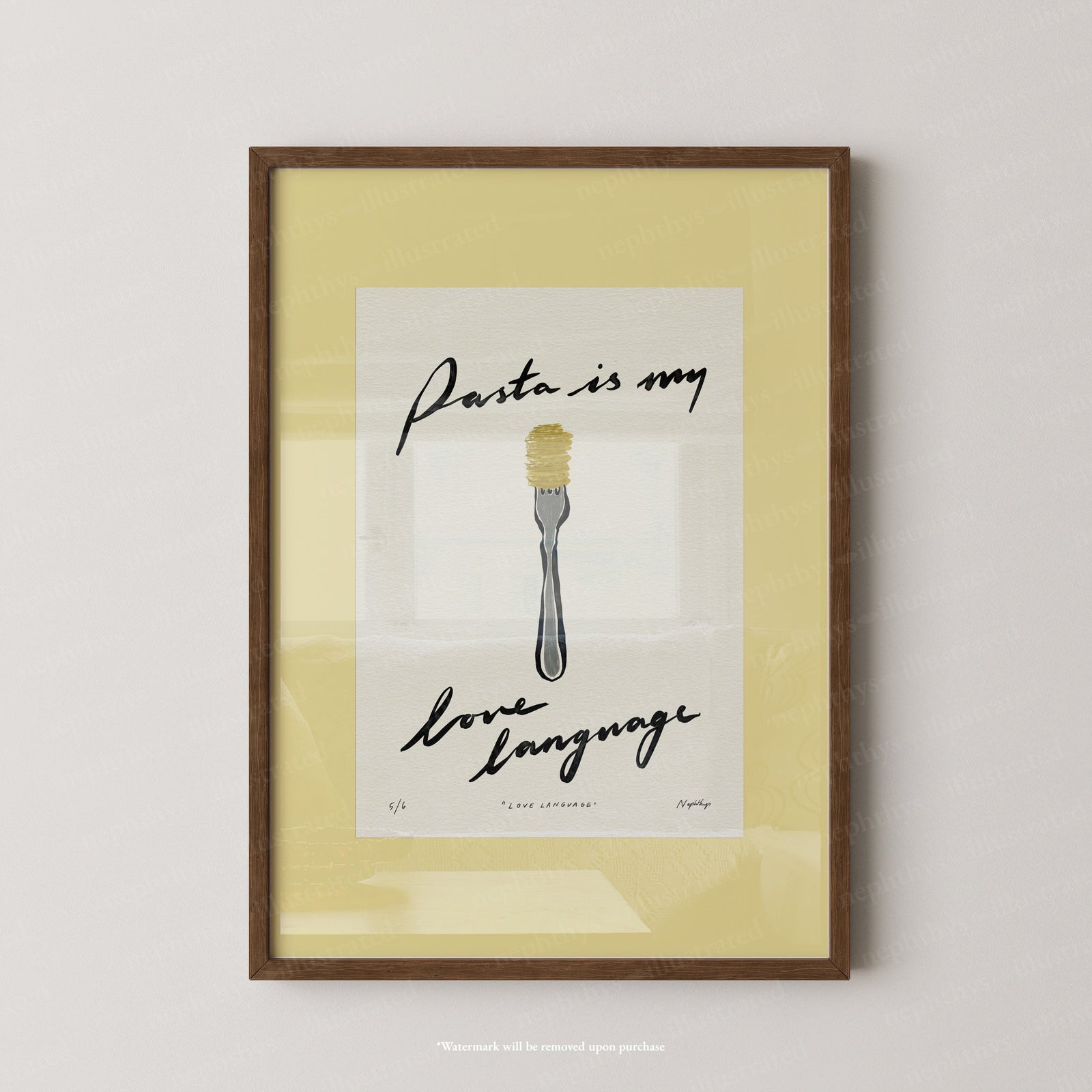 Pasta Is My Love Language Print