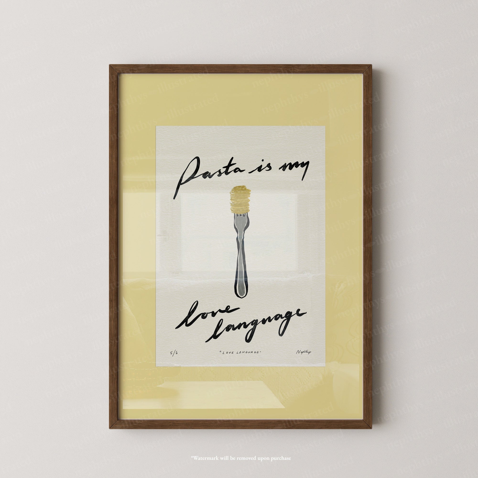 Pasta Is My Love Language Print
