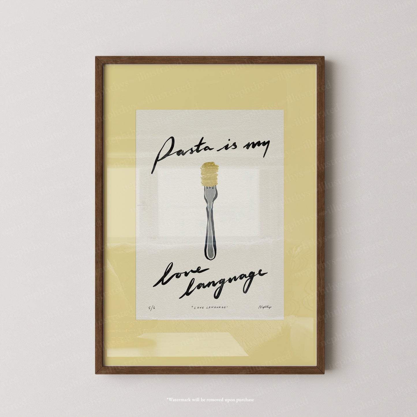 Pasta Is My Love Language Print