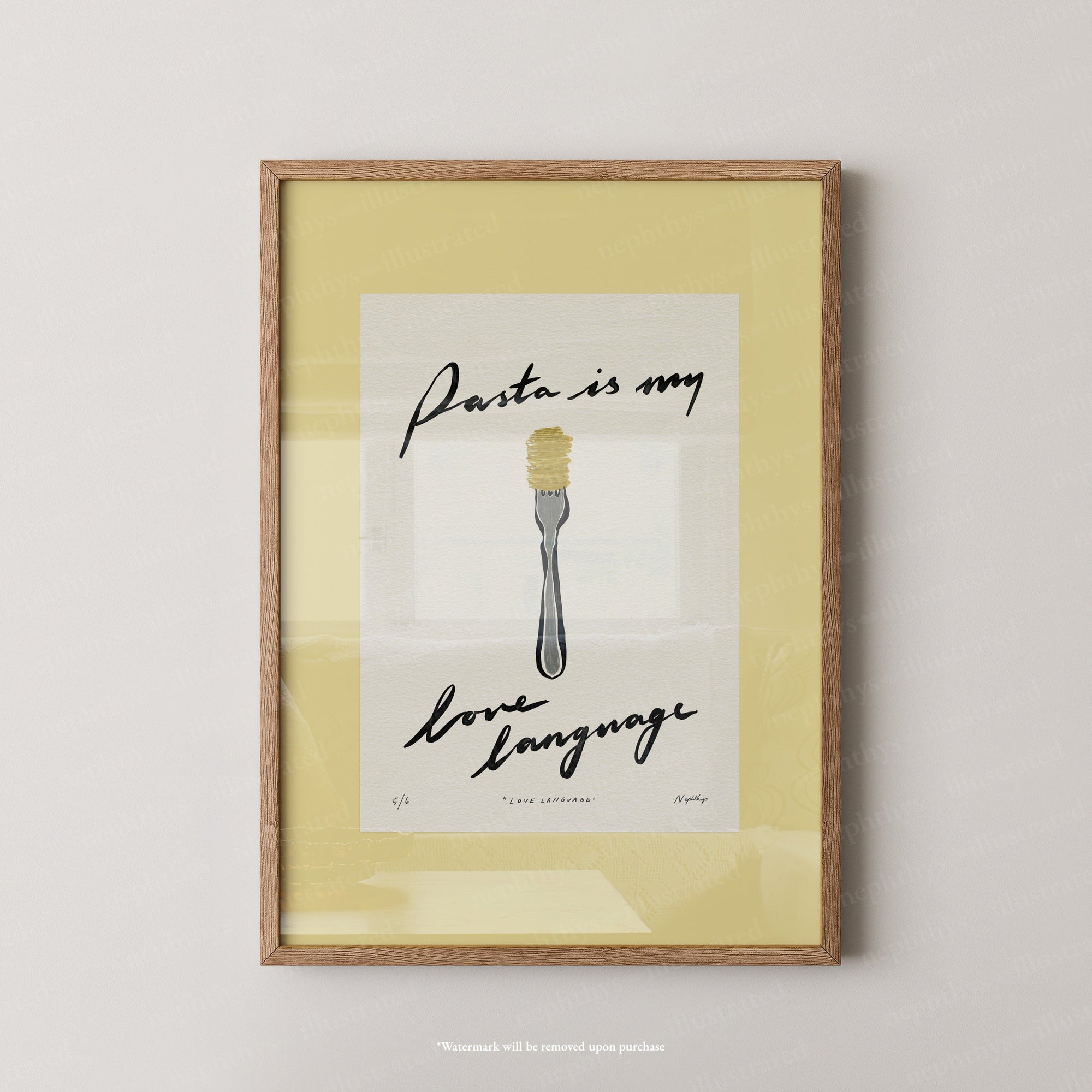 Pasta Is My Love Language Print