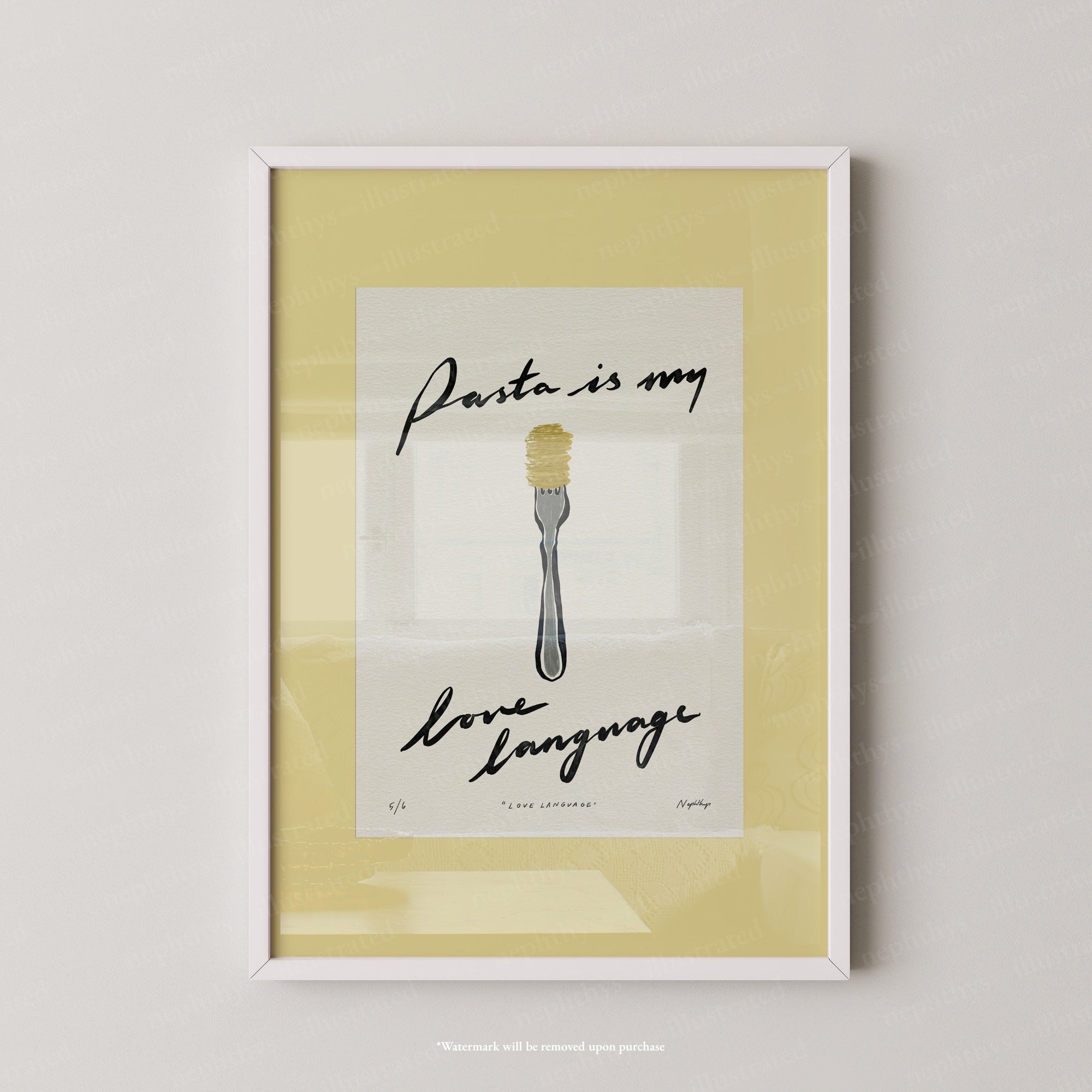 Pasta Is My Love Language Print