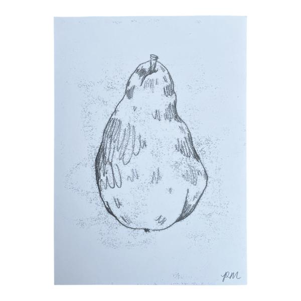 Pear Monoprint #4
