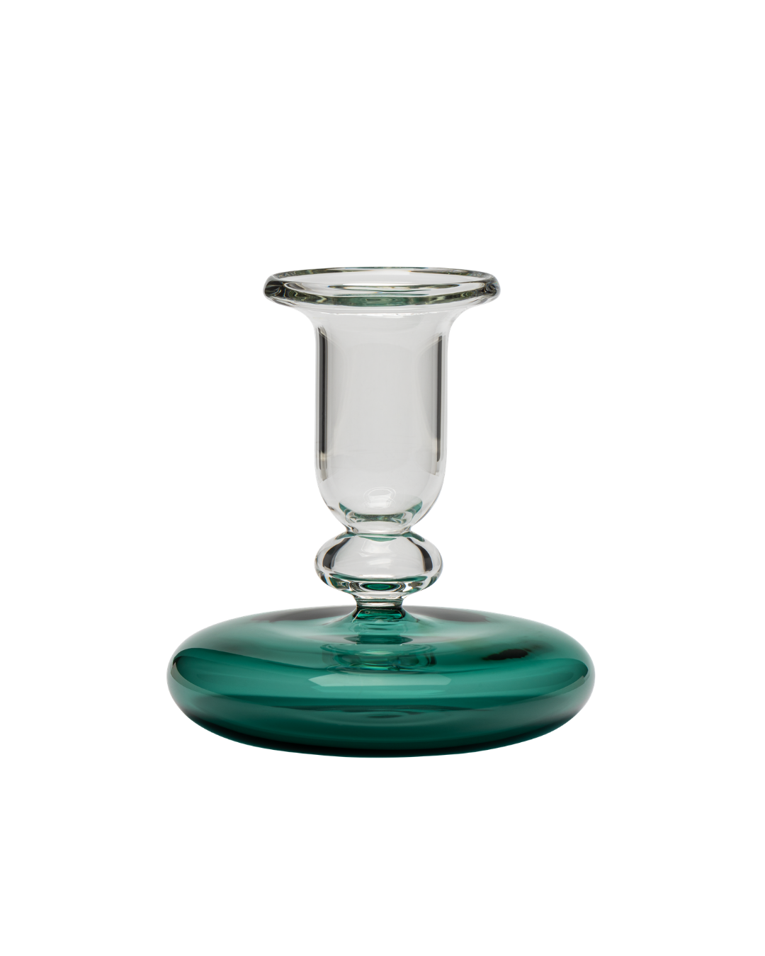 Pebble Glass Candle Holder - Teal