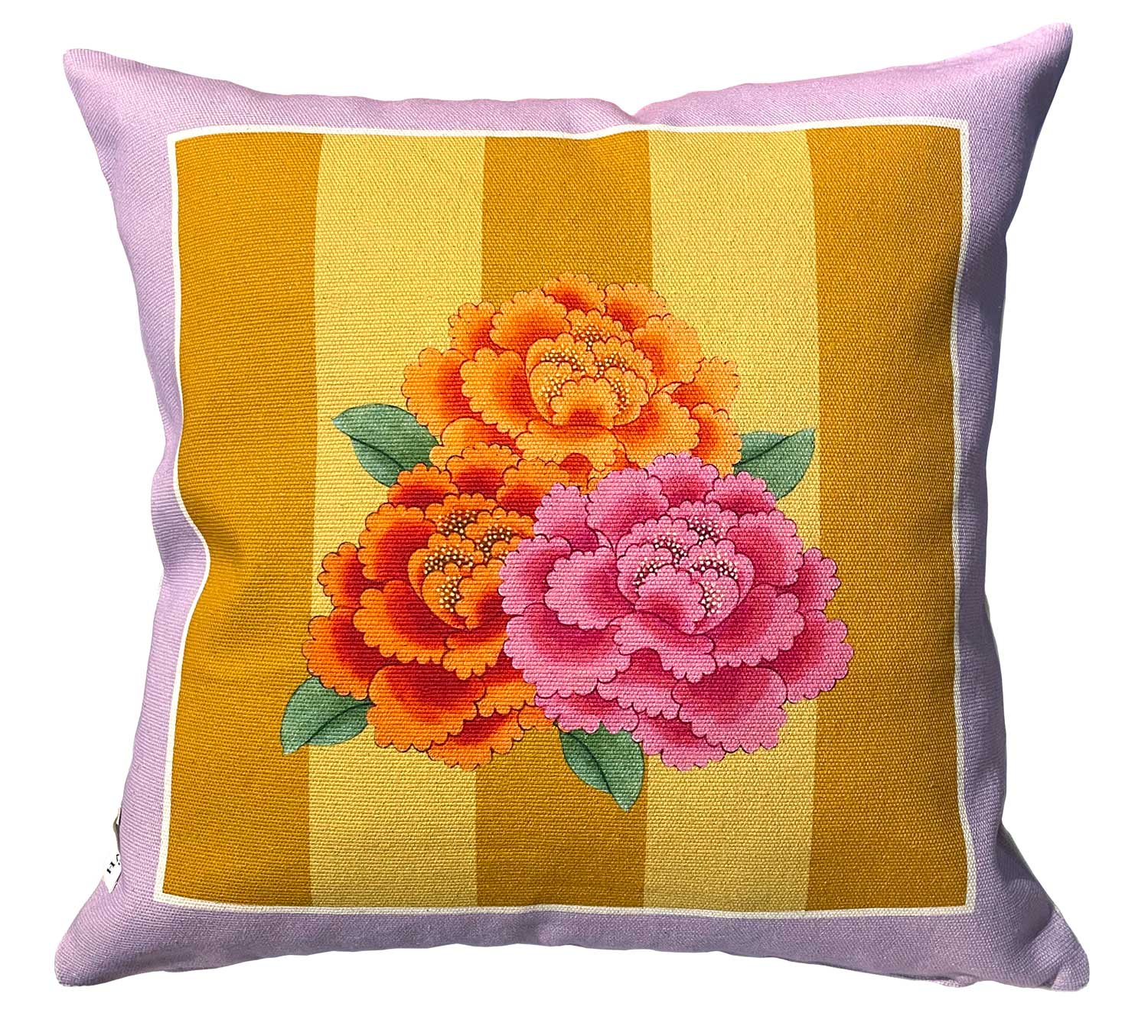 Peonies Lilac Throw Pillow