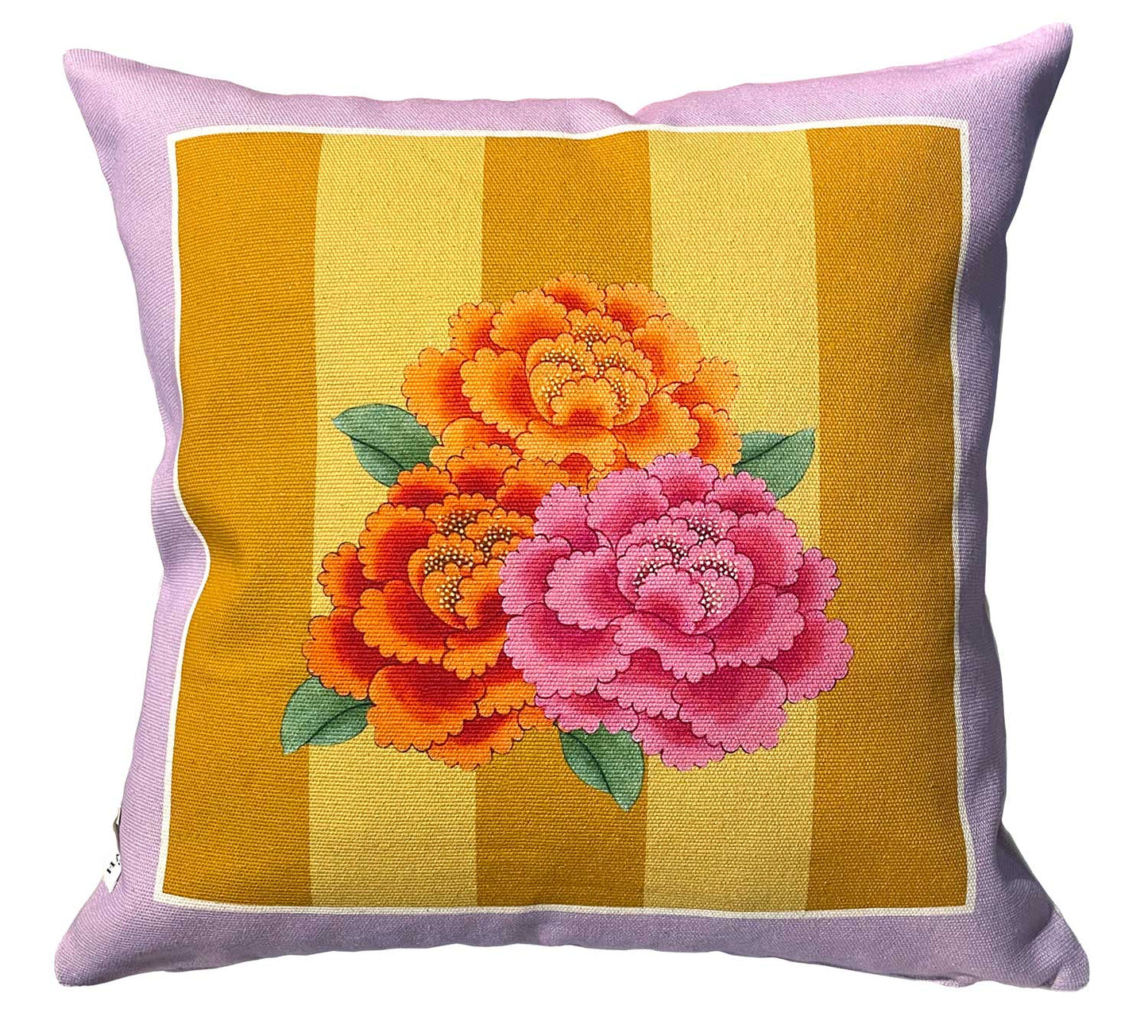 Peonies Lilac Throw Pillow