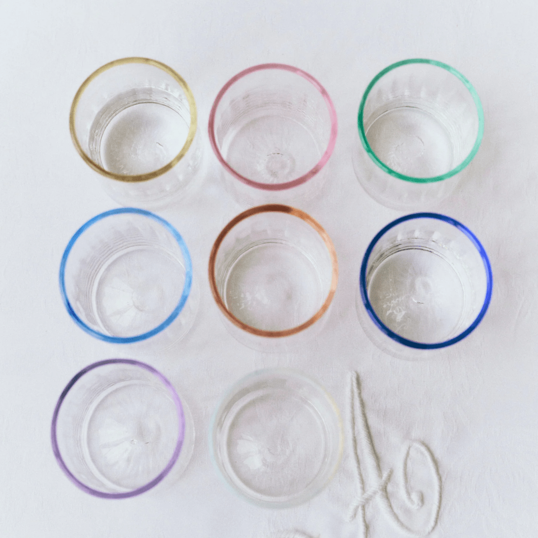 Peter Glass Multi Colours Small - Set of Four Mixed