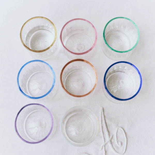 Peter Glass Multi Colours Small - Set of Four Mixed