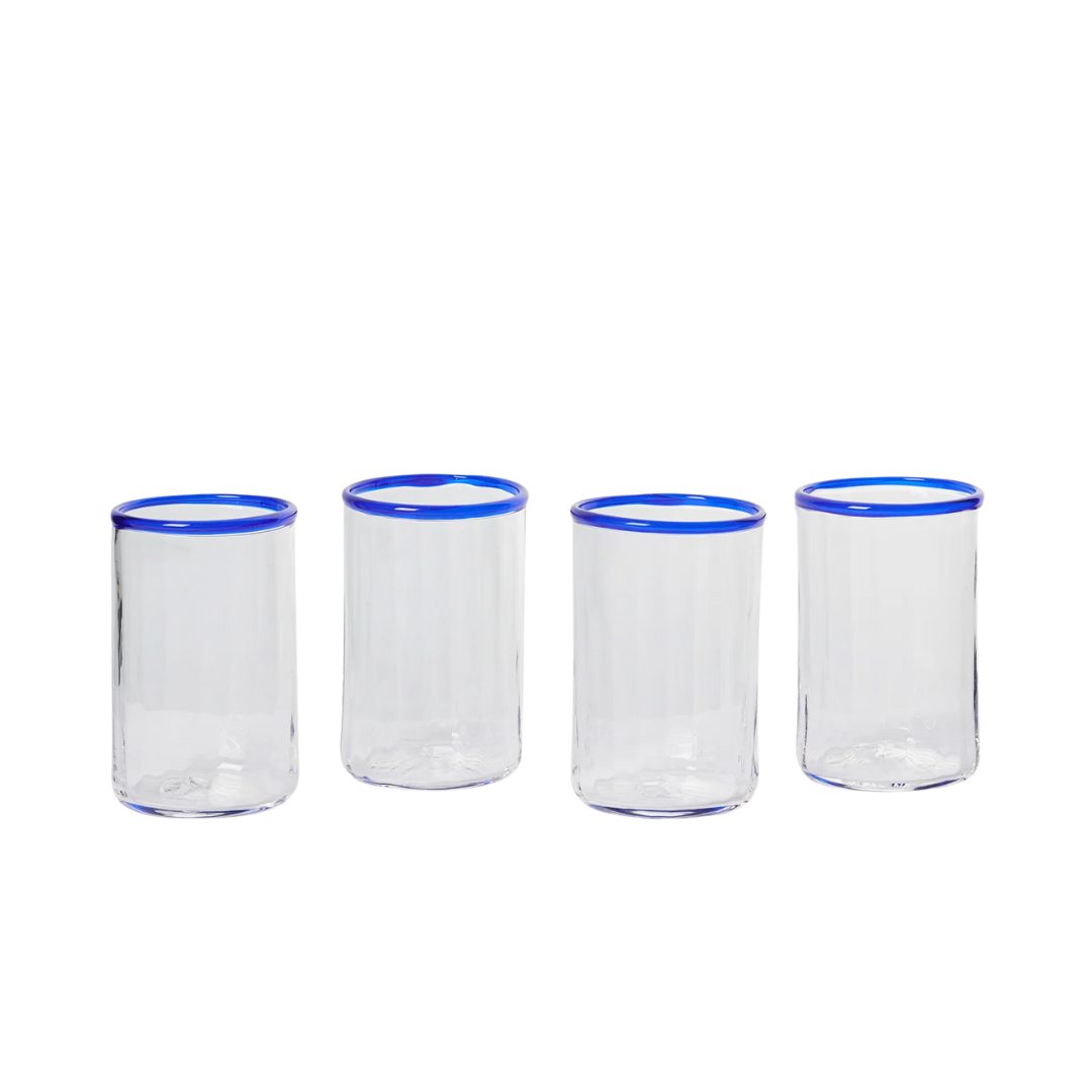 Peter Glass Blue Small - Set of Four
