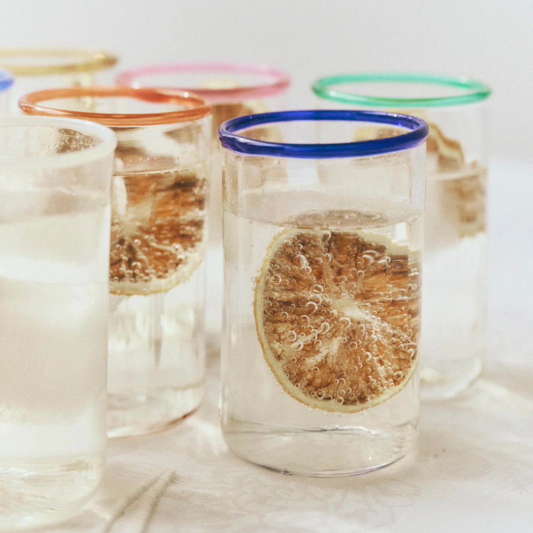 Peter Glass Blue Small - Set of Four