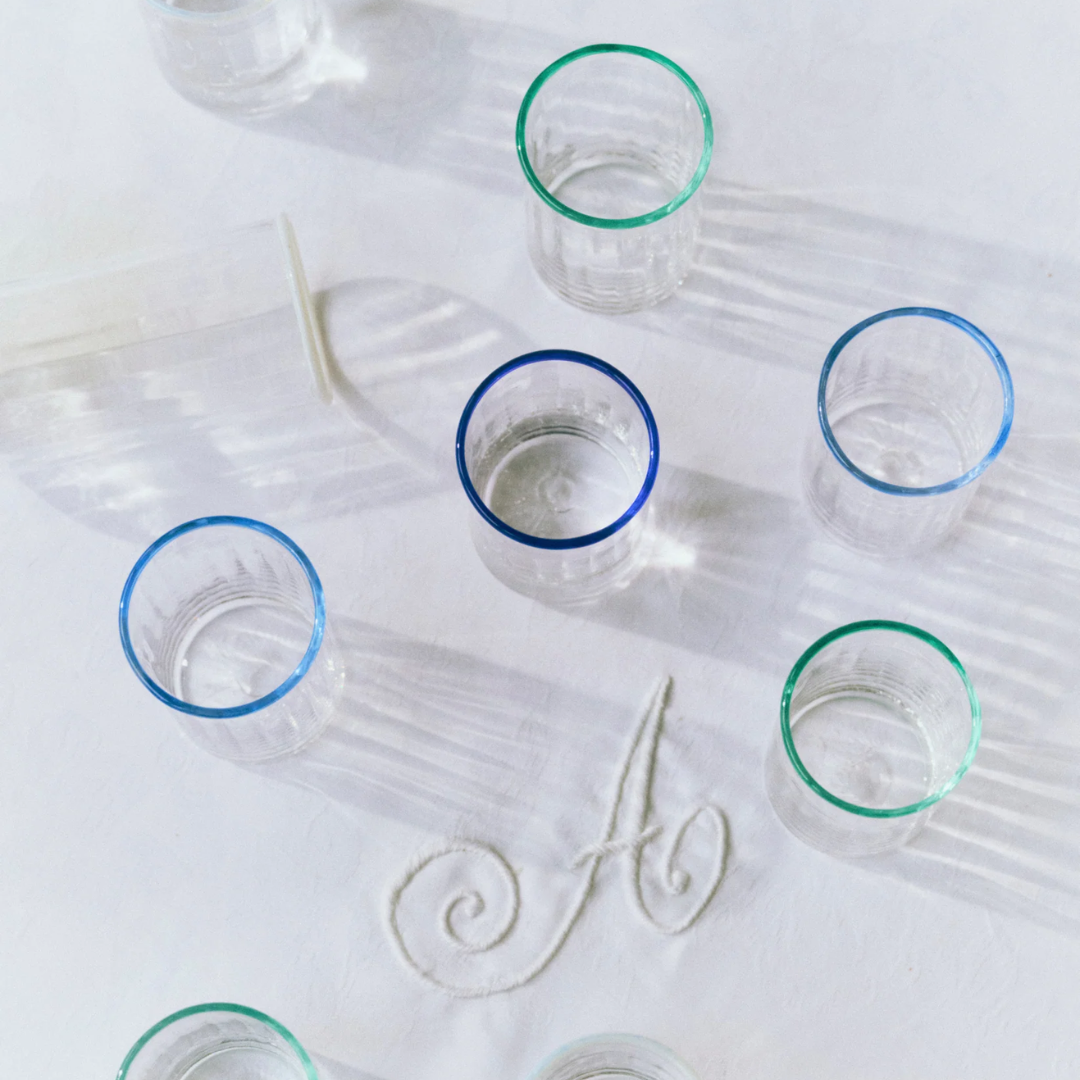 Peter Glass Blue Small - Set of Four