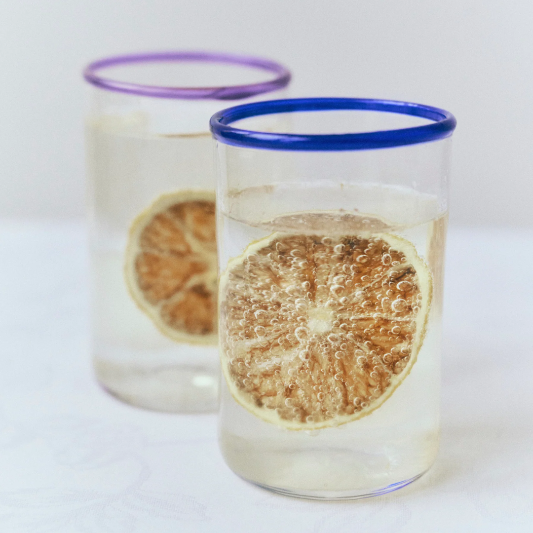 Peter Glass Blue Small - Set of Four