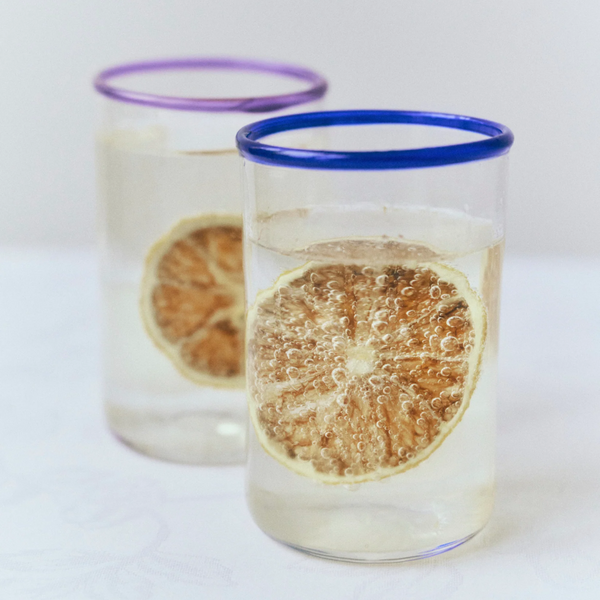 Peter Glass Blue Small - Set of Four