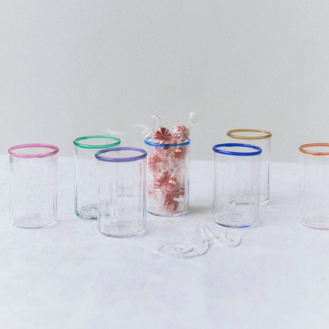 Peter Glass Blue Small - Set of Four