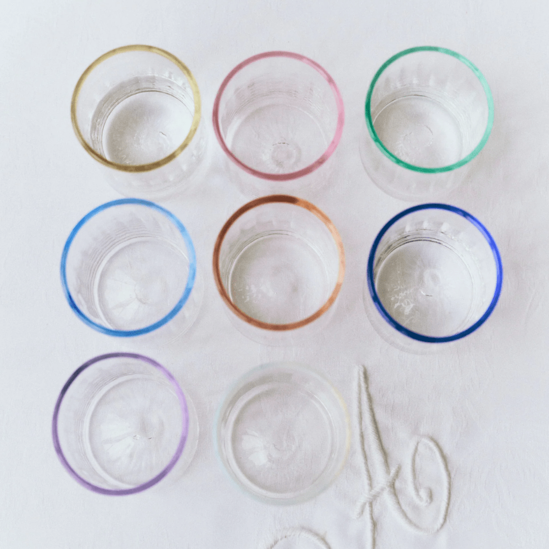 Peter Glass Blue Small - Set of Four