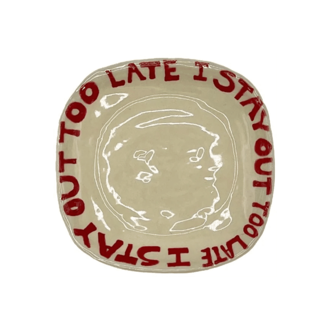 I Stay Out Too Late Trinket Tray Red