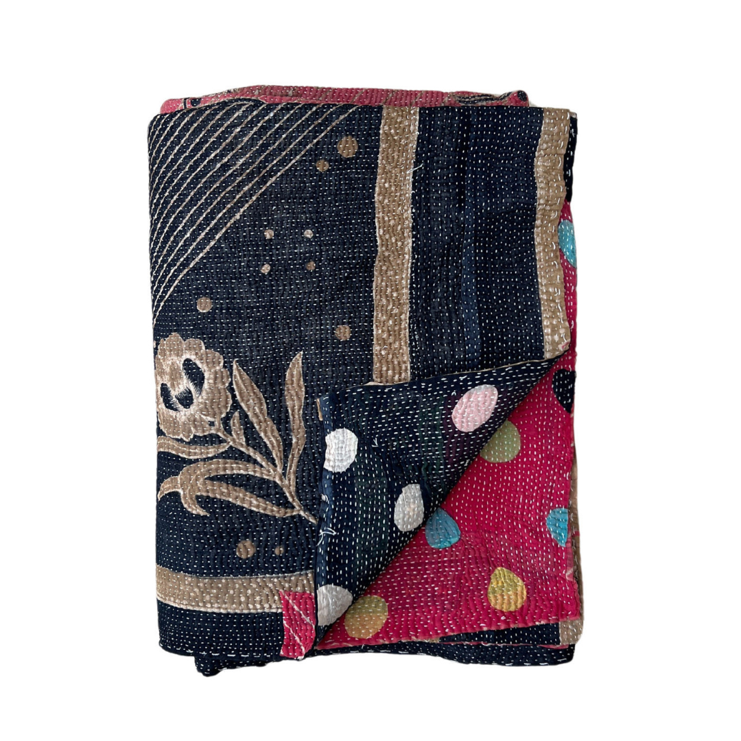 Lightweight Kantha Quilt No. 640