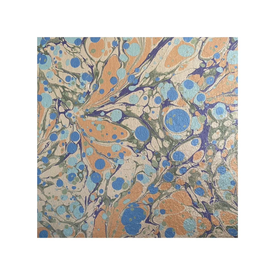 Marbled Wallpaper - 'Juniper' Col: Neptune - Mica Coated Non-Woven