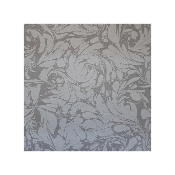 Marbled Wallpaper - 'Flourish' Col: Silver Ghost - Non-Woven