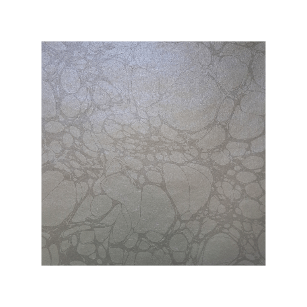 Marbled Wallpaper - 'Moucheté' Col: Silver Ghost - Mica Coated Non-Woven