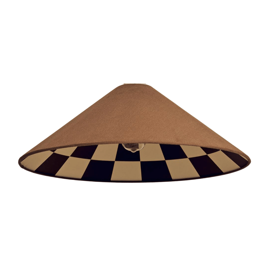 Bark Brown Checkered Cone Shade